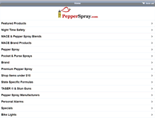Tablet Screenshot of pepperspray.com